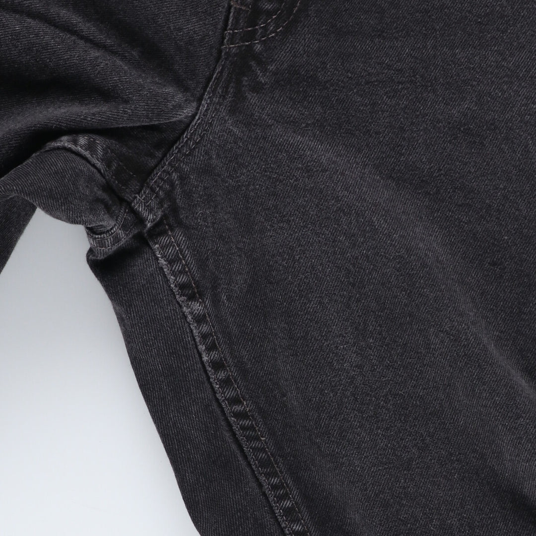 00'S Levi's 550 RELAXED FIT TAPERED LEG Black Denim Tapered Denim Pants Made in USA Women's L (w34) /eaa423354