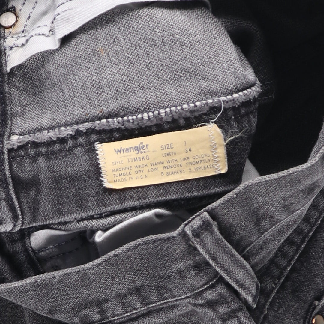 80'S Wrangler 13MBKG Black Denim Pants Made in USA Women's L (w27) Vintage /eaa423398