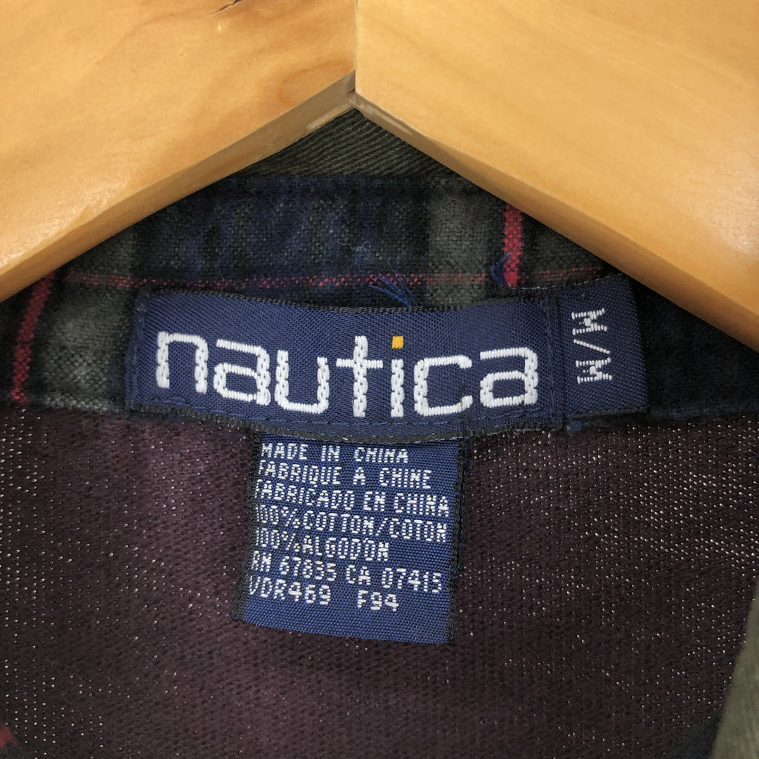 90'S NAUTICA Crazy Pattern Long Sleeve Rugby Shirt Men's M Vintage /eaa423428