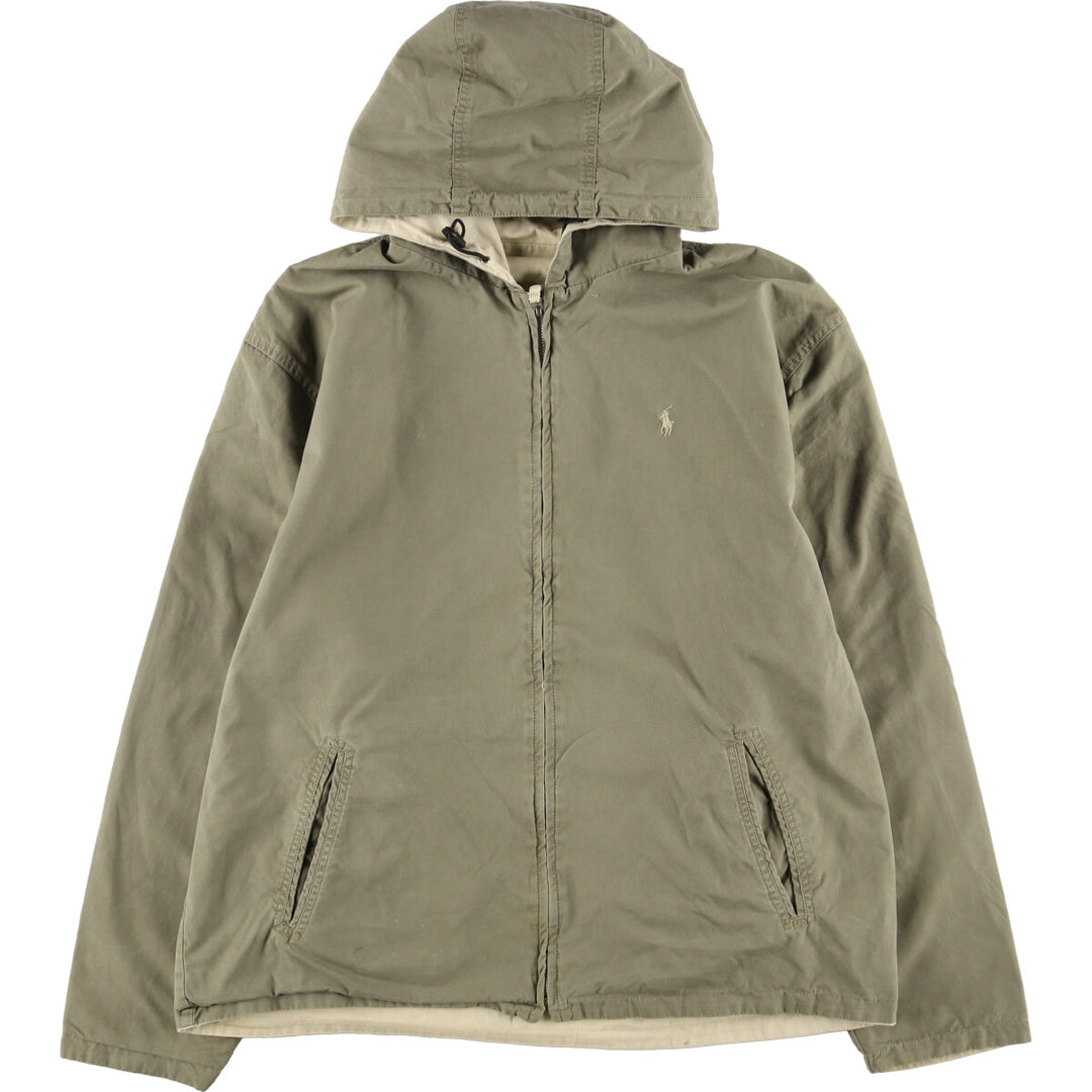 90'S Ralph Lauren POLO by Ralph Lauren reversible cotton hoodie, men's L, vintage / eaa423526