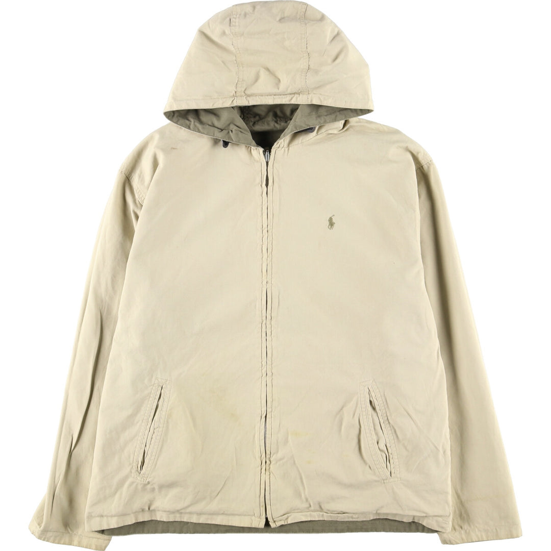 90'S Ralph Lauren POLO by Ralph Lauren reversible cotton hoodie, men's L, vintage / eaa423526