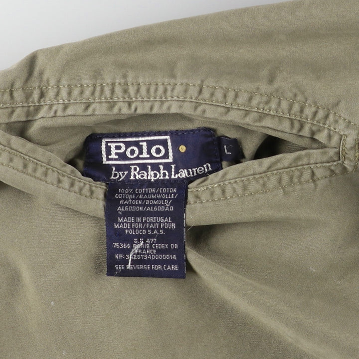 90'S Ralph Lauren POLO by Ralph Lauren reversible cotton hoodie, men's L, vintage / eaa423526