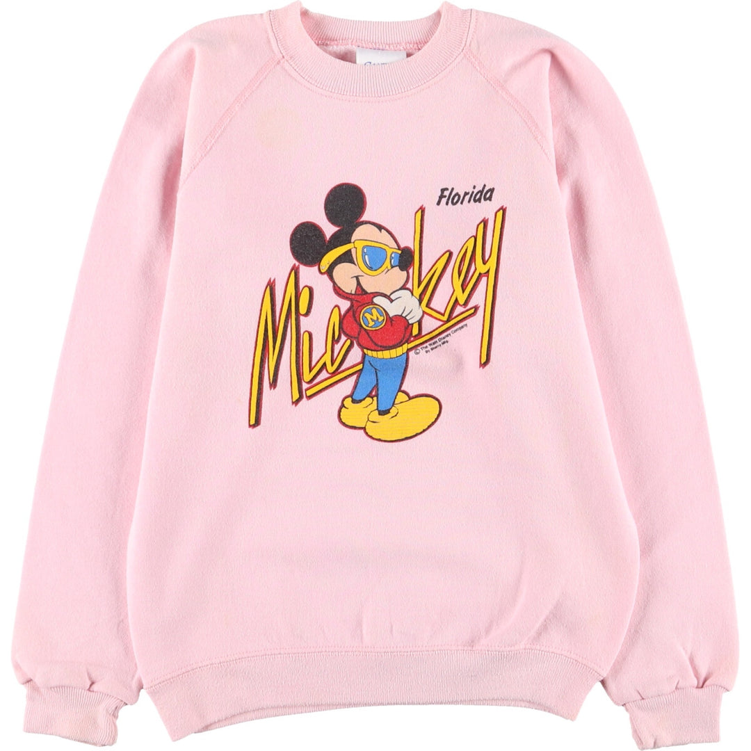 90'S SANTEE SWEATS MICKEY MOUSE Mickey Mouse character sweatshirt, sweatshirt, made in USA, women's L, vintage /eaa423557