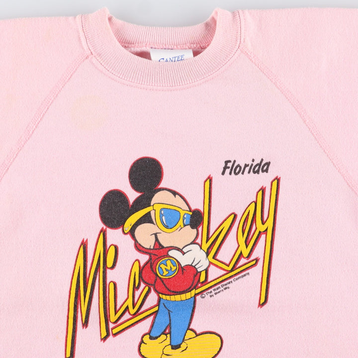 90'S SANTEE SWEATS MICKEY MOUSE Mickey Mouse character sweatshirt, sweatshirt, made in USA, women's L, vintage /eaa423557