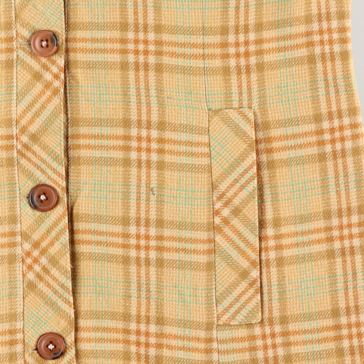 70'S Pendleton Check Pattern No-collar Wool Jacket Women's S Vintage /eaa423678