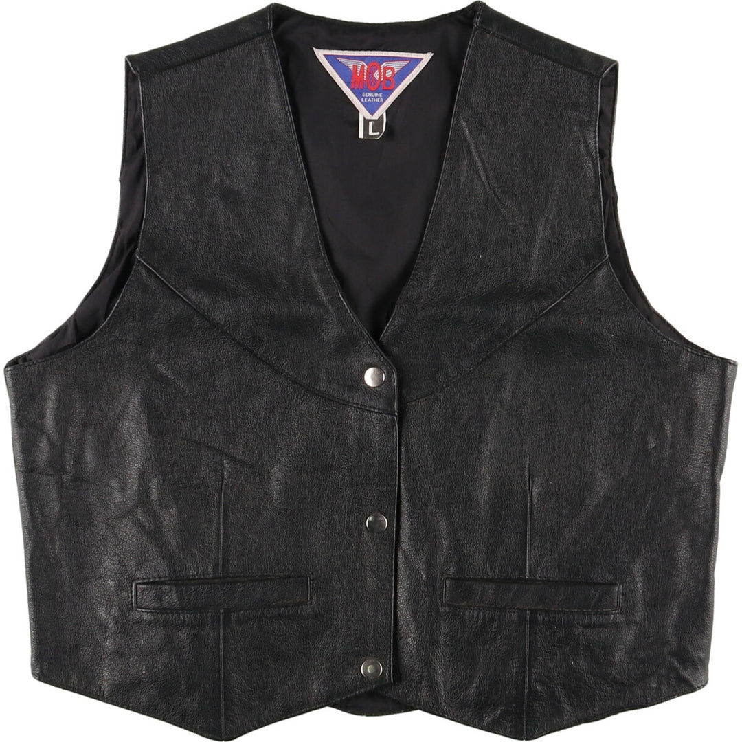 MOB Leather Vest Women's L /eaa423692