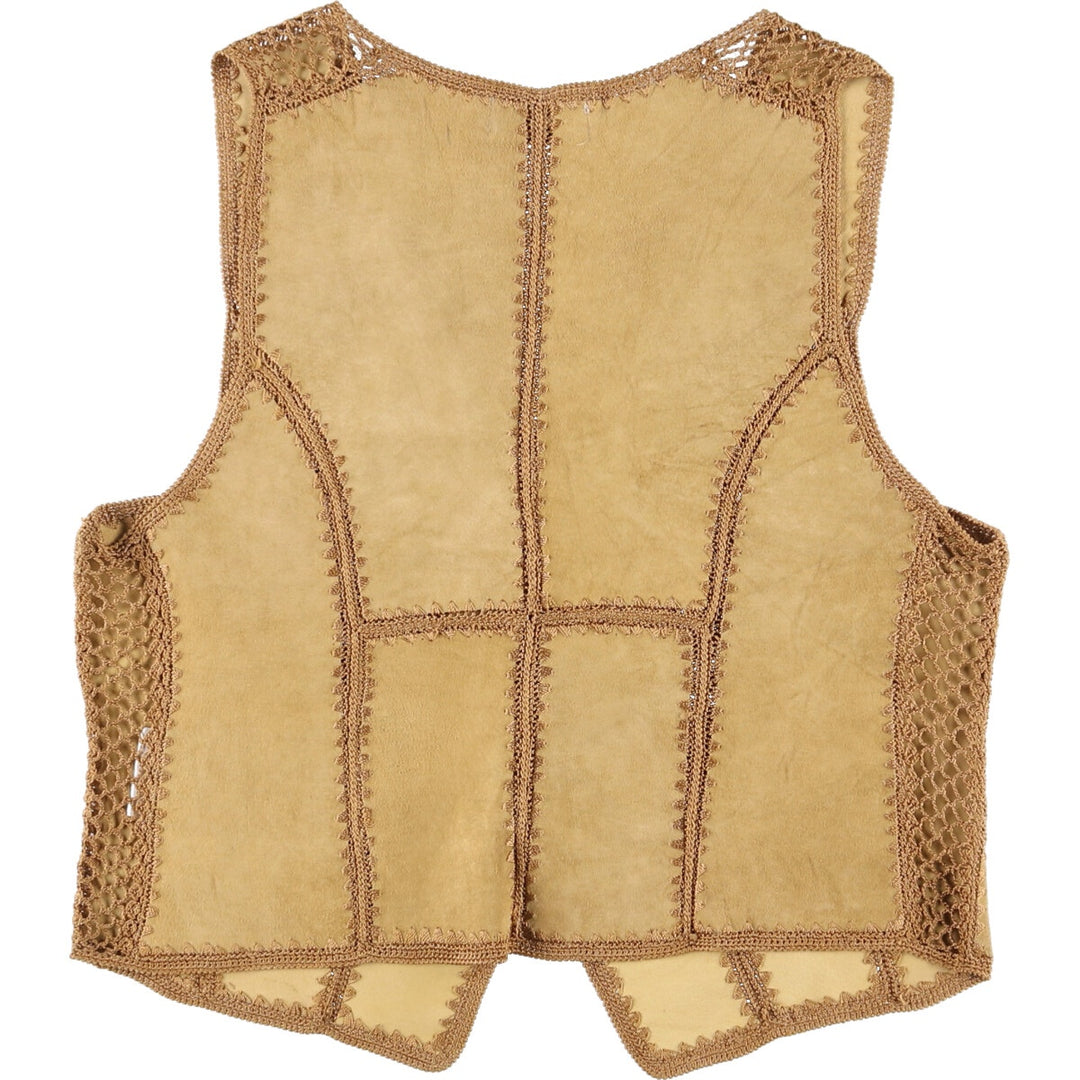 VALENTI Suede Leather Vest Women's M /eaa423696