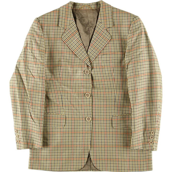 90'S Burberry Check Pattern Wool Tailored Jacket Made in Germany Women's M Vintage /eaa423781