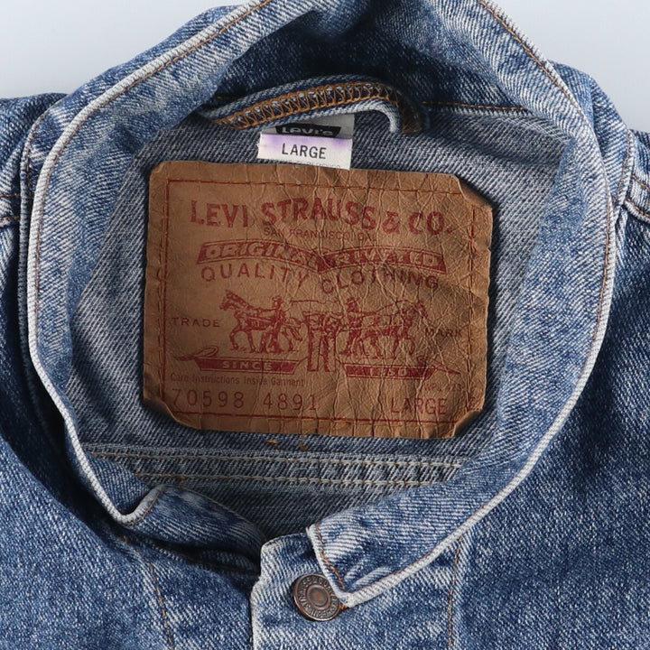 90'S Levi's 70598-4891 Large Patch Denim Jacket G-Jean Men's Vintage /eaa423791