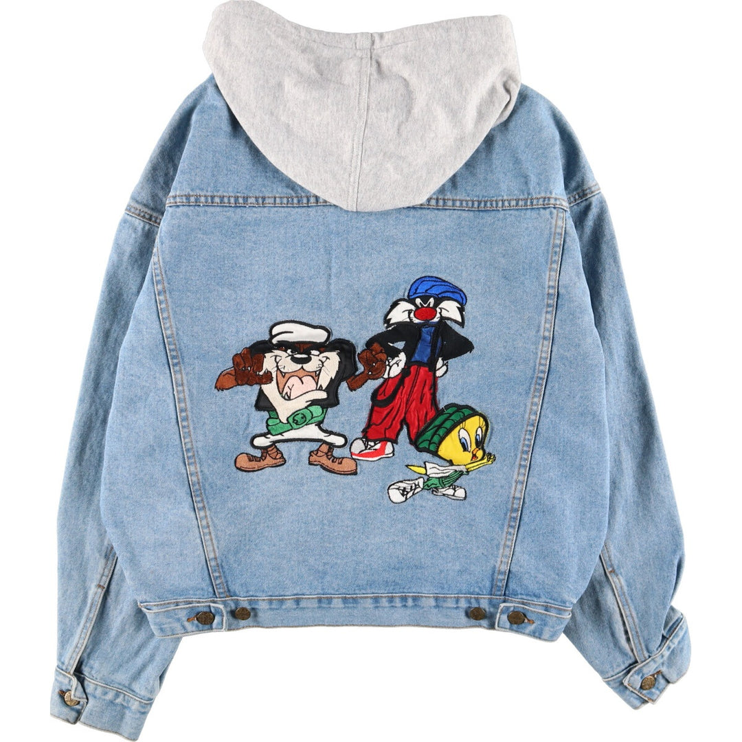 90'S TOP LINE LOONEY TUNES Denim Jacket G-Jean Men's L Vintage /eaa423798