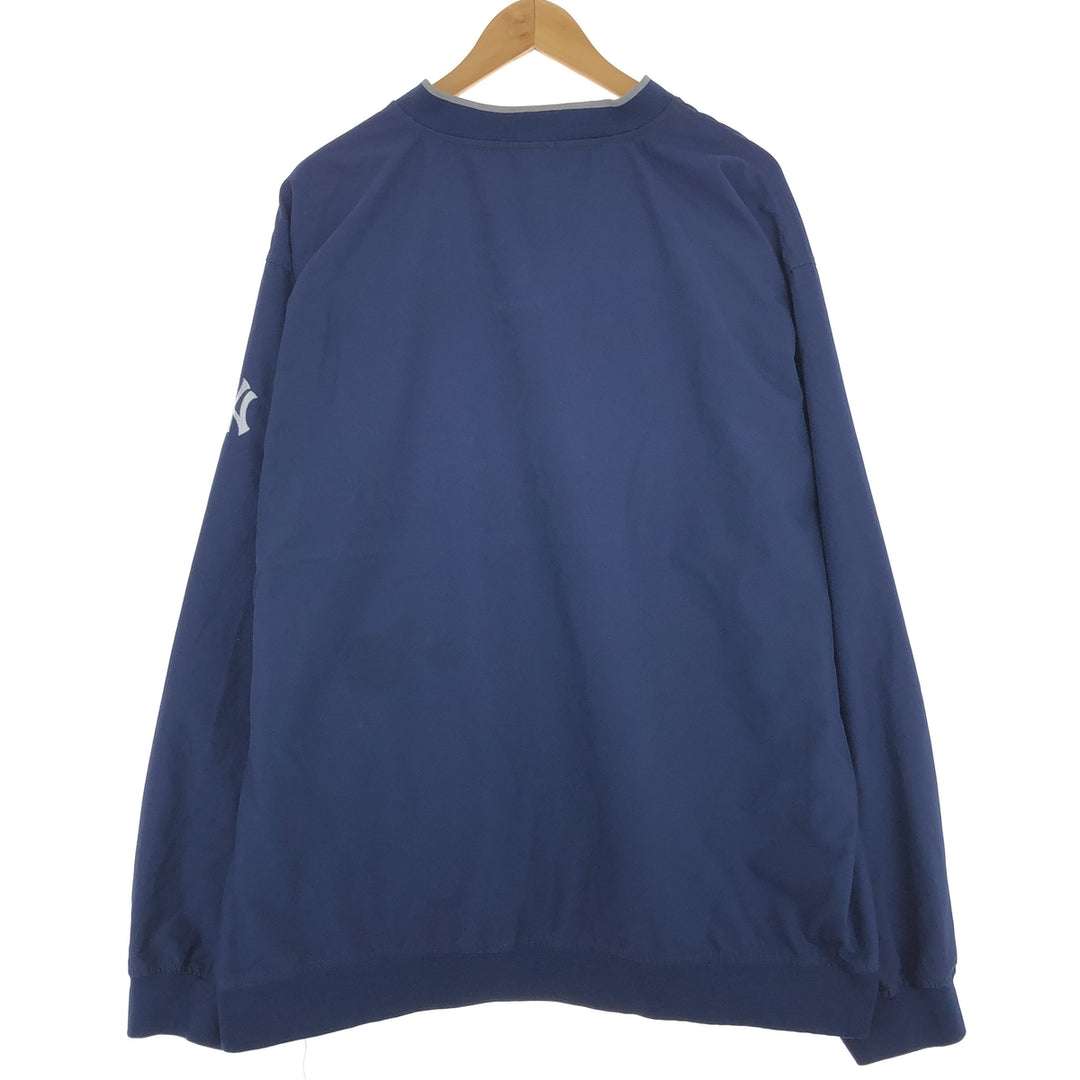 90'S Majestic MLB NEW YORK YANKEES New York Yankees warm-up pullover men's XL long sleeve vintage /eaa423813