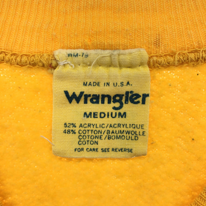 90'S Wrangler One Point Logo Sweatshirt Trainer Made in USA Women's M Vintage /eaa423909