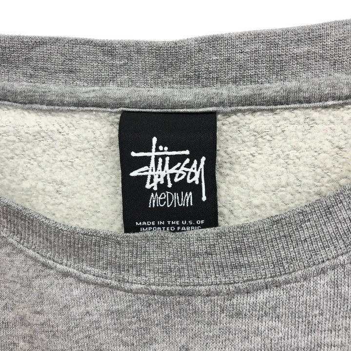 STUSSY Sleeve Print Sweatshirt Trainer Made in USA Men's M /eaa423913