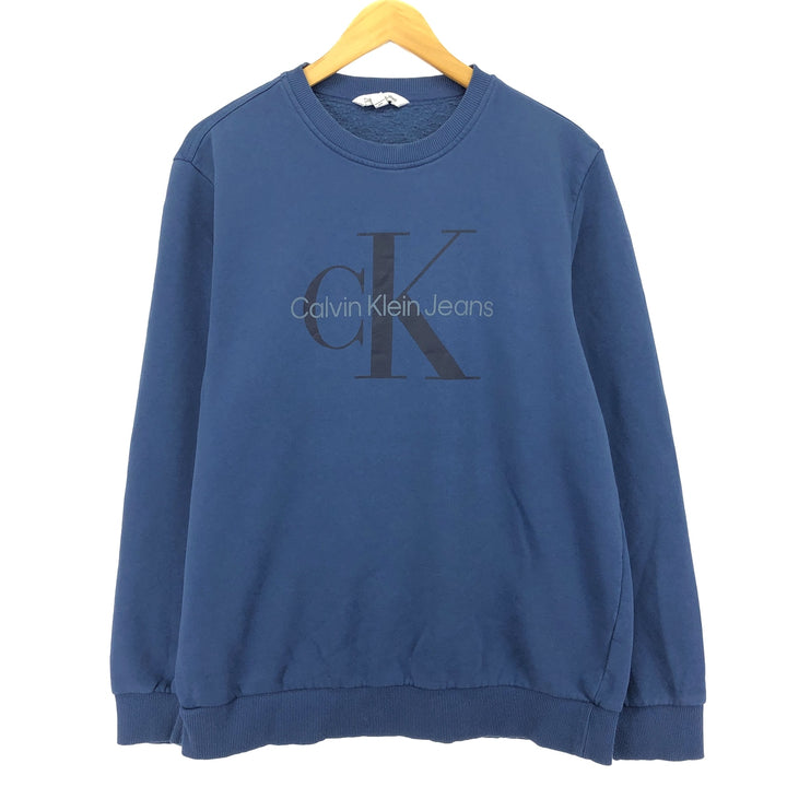 00'S Calvin Klein JEANS Logo Sweatshirt Trainer Men's L /eaa423936