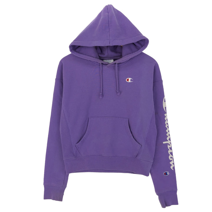 Champion Reverse Weave Replica Solid Color Tag Sleeve Print Sweat Pullover Hoodie Women's S /eaa423948