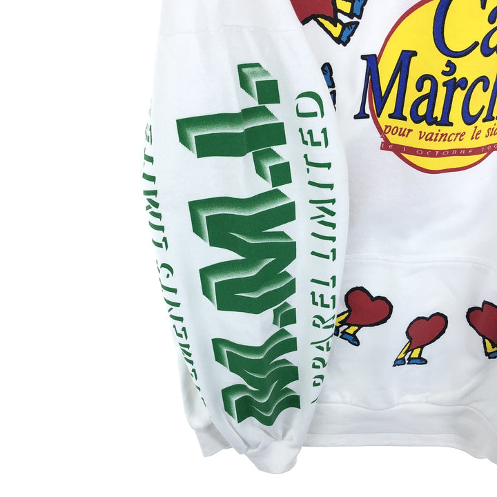 90'S The Cat in the Hat Cat in the Hat back print sleeve print sweatshirt pullover hoodie made in Canada women's M vintage /eaa423952