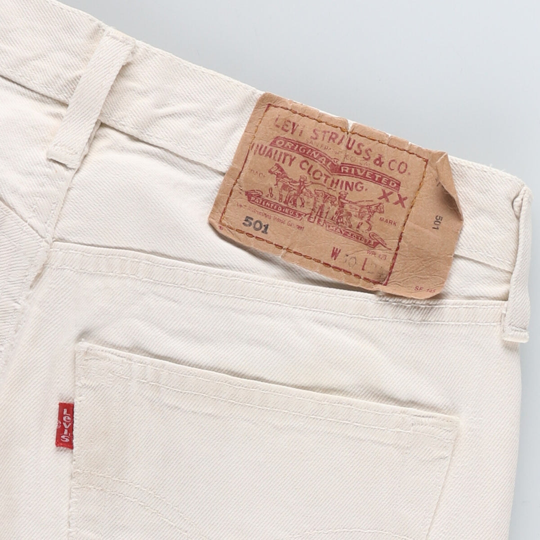 Levi's Levi's 501 Euro Model Remake White Denim Straight Denim Pants Made in England Men's W30 / eaa424064