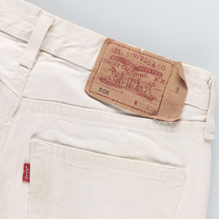 Levi's Levi's 501 Euro Model Remake White Denim Straight Denim Pants Made in England Men's W30 / eaa424064