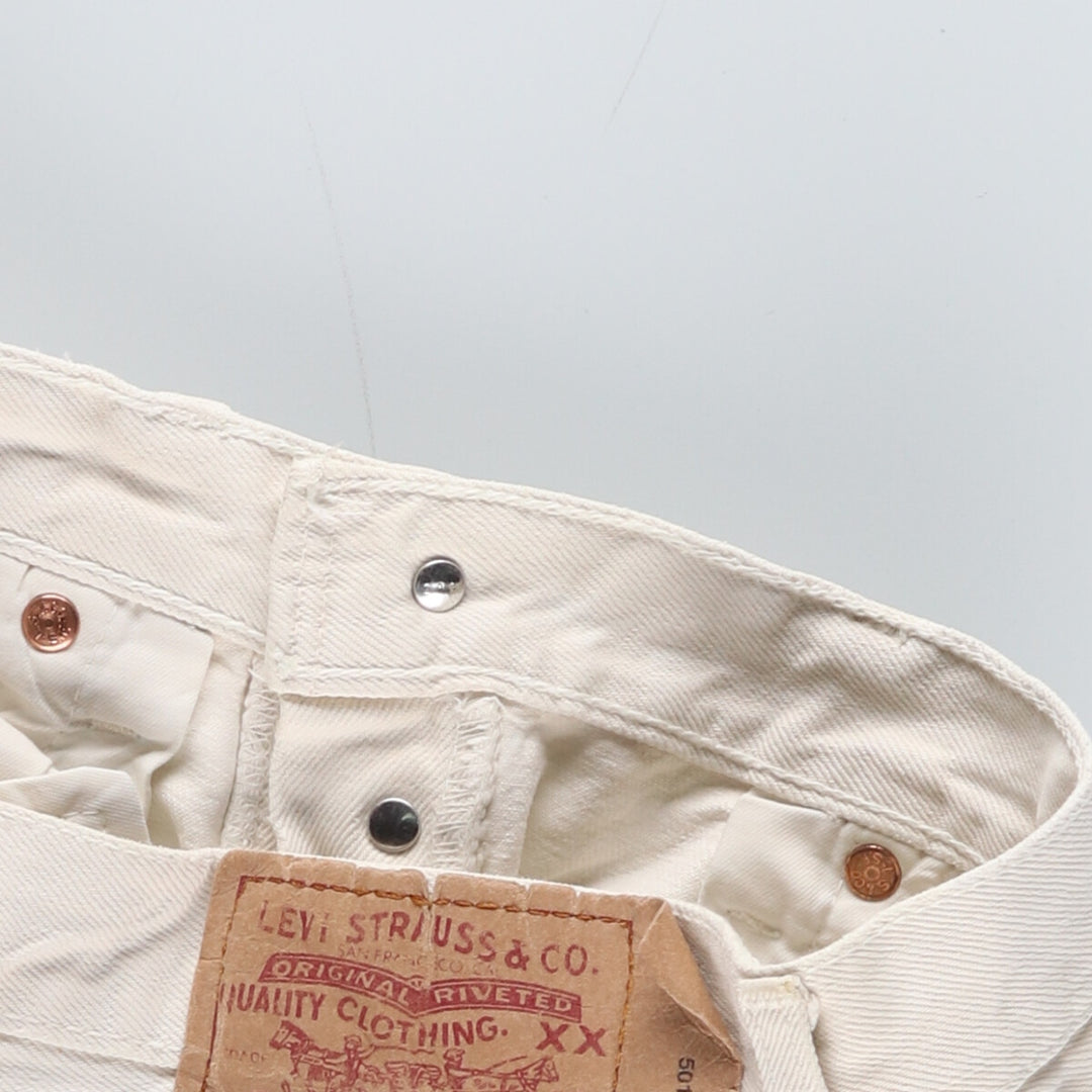 Levi's Levi's 501 Euro Model Remake White Denim Straight Denim Pants Made in England Men's W30 / eaa424064