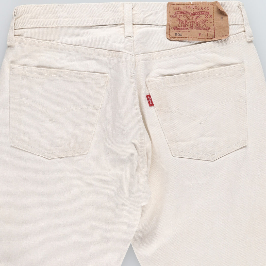 Levi's Levi's 501 Euro Model Remake White Denim Straight Denim Pants Made in England Men's W30 / eaa424064