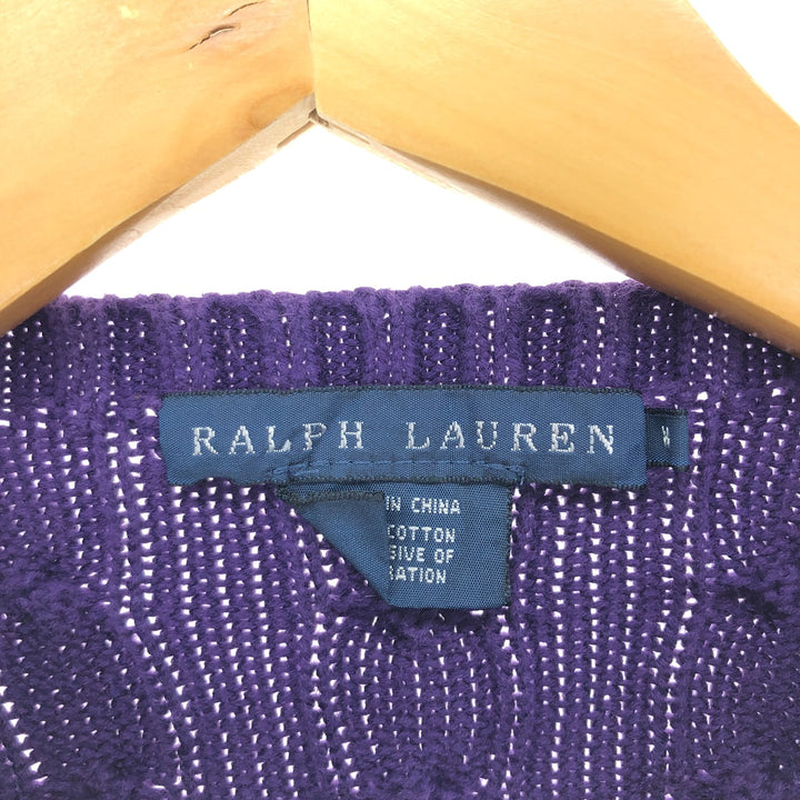 Ralph Lauren Cable Knit Cotton Sweater Women's Medium /eaa424136