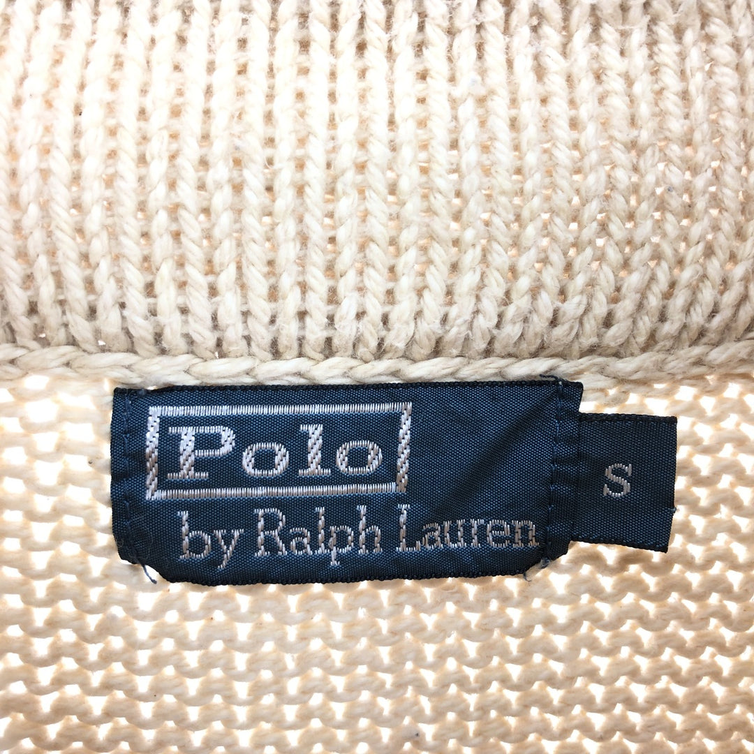 Ralph Lauren POLO by Ralph Lauren shawl collar cotton knit sweater for women, S /eaa424139