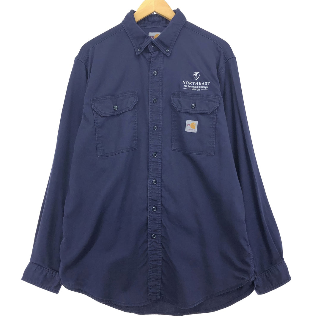 Carhartt FR Series Long Sleeve Button Down Work Shirt Men's L /eaa424224