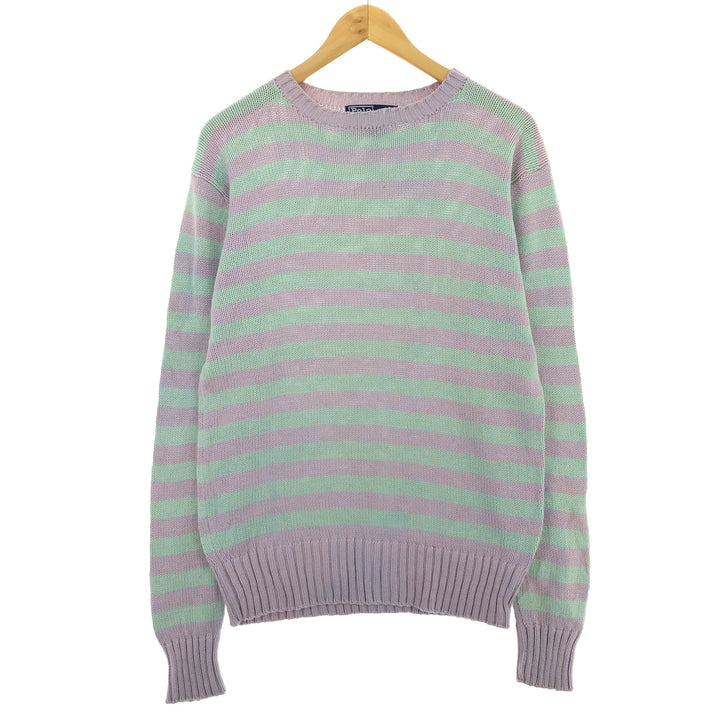 Ralph Lauren POLO by Ralph Lauren Striped Pattern Cotton Knit Sweater Women's M /eaa424237