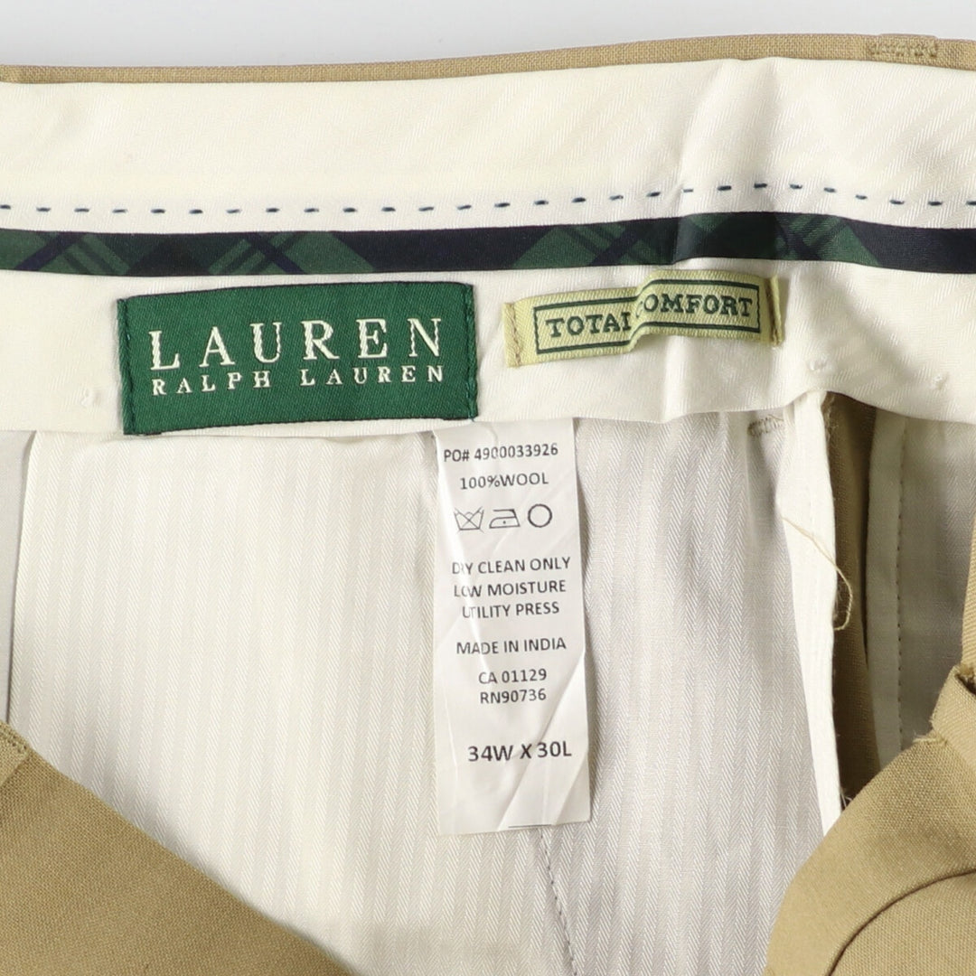 Ralph Lauren LAUREN Two-pleat wool slacks pants for women, XXL (w34) /eaa424279