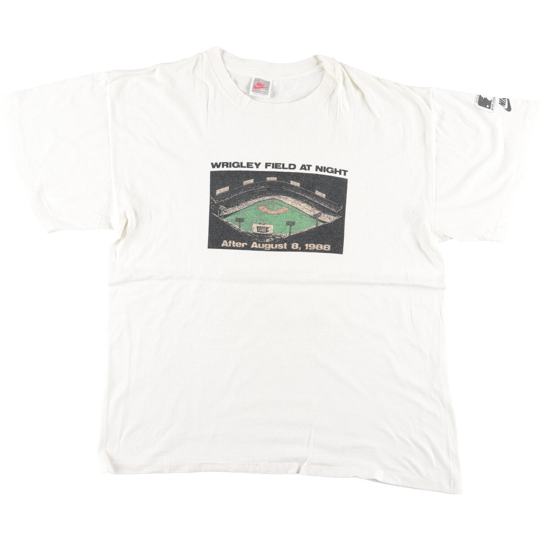 90'S Nike Silver Tag MLB Chicago Cubs Printed T-Shirt Made in USA Men's L Vintage /eaa424369