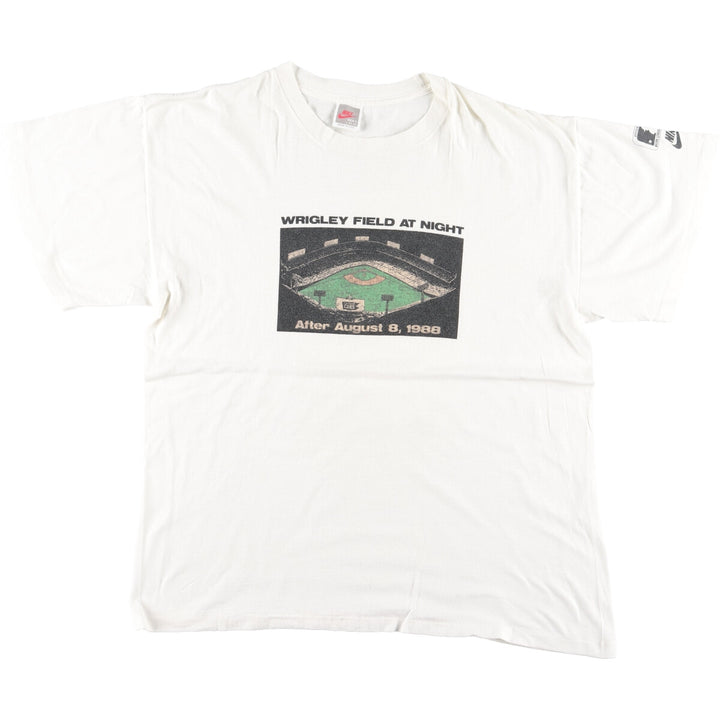 90'S Nike Silver Tag MLB Chicago Cubs Printed T-Shirt Made in USA Men's L Vintage /eaa424369