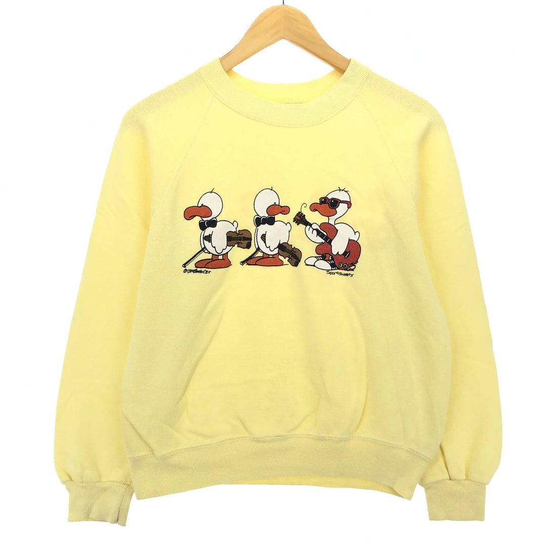 80'S Duck Pattern Animal Sweatshirt Trainer Women's M Vintage Duck Pattern /eaa424406