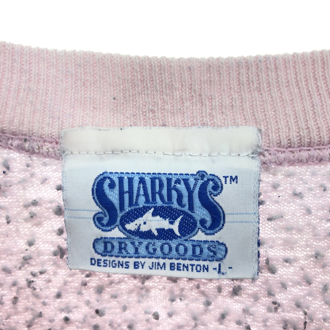 80s-90'S SHARKYS Duck Pattern Animal Sweatshirt Trainer Made in USA Women's L Vintage /eaa424409