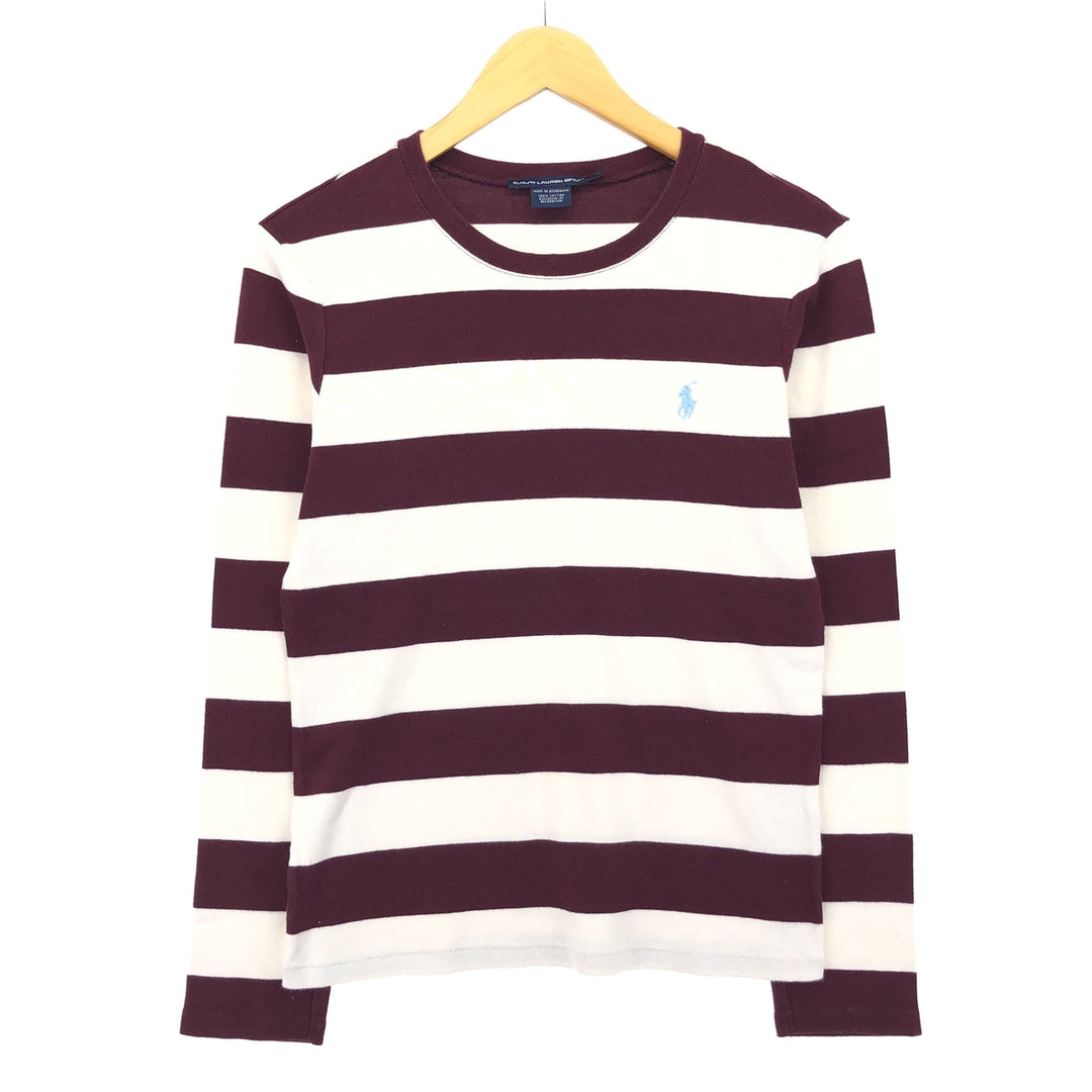 90'S Ralph Lauren RALPH LAUREN SPORT Striped Pattern Sweatshirt Trainer Women's L Vintage /eaa424410