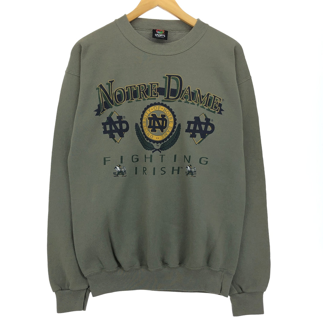 ~90'S Notre Dame Fighting Irish College Sweatshirt, Made in USA, Men's M, Vintage /eaa424428