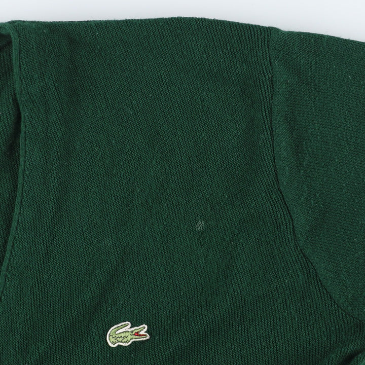 80s~90'S Lacoste IZOD Acrylic Knit Cardigan Made in USA Men's L Vintage /eaa424742