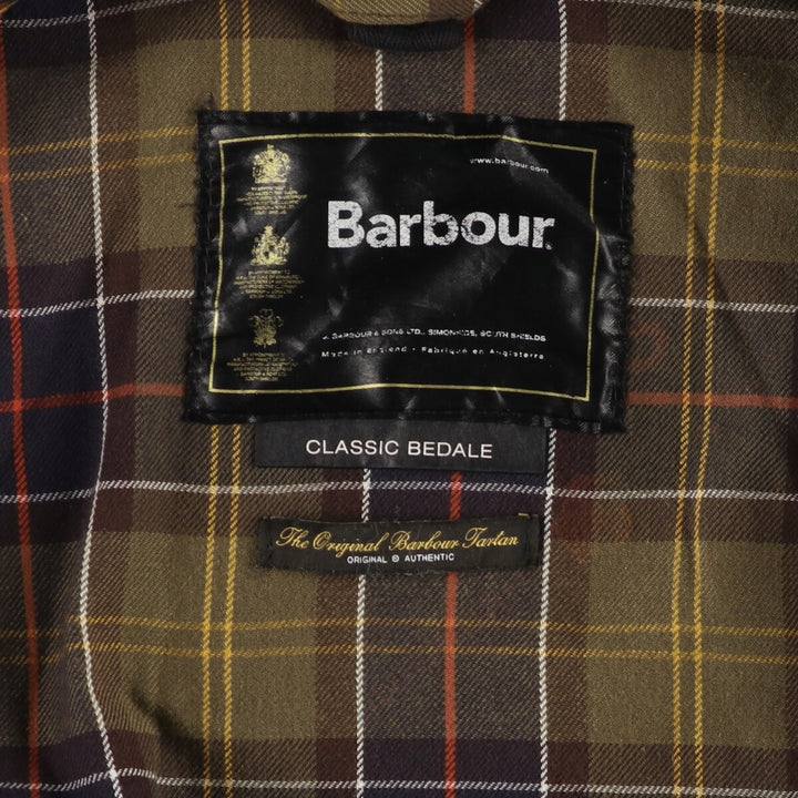 Barbour CLASSIC BEDALE Waxed Cotton Oiled Jacket Made in England Men's M /eaa424755