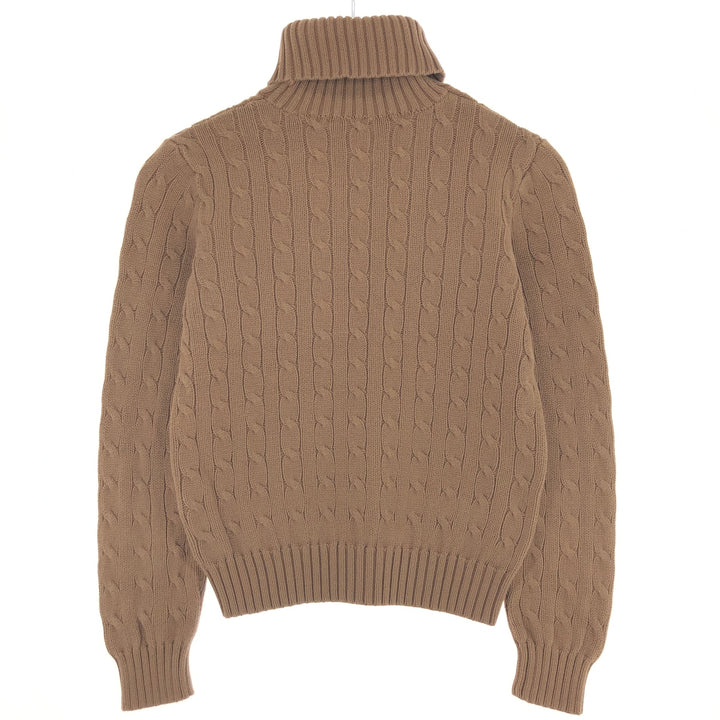 Ralph Lauren RALPH LAUREN SPORT Cable Knit Turtleneck Cotton Knit Sweater Women's M /eaa424936