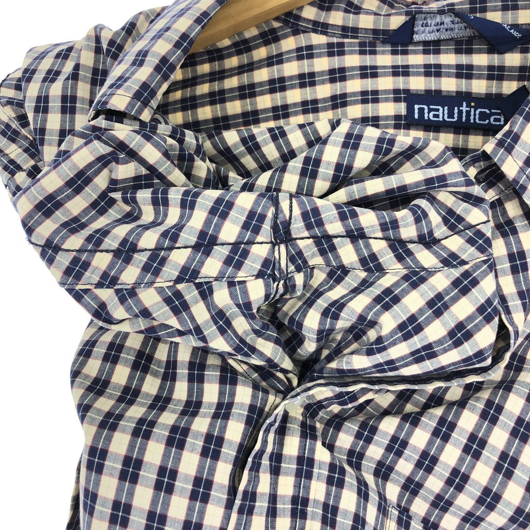 90'S NAUTICA Long Sleeve Button Down Check Shirt Men's XL Vintage /eaa425204