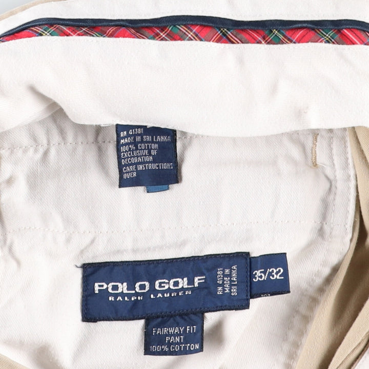 90s~00'S Ralph Lauren POLO GOLF Two-pleat Chino Pants for Men, Size W36 / eaa425644