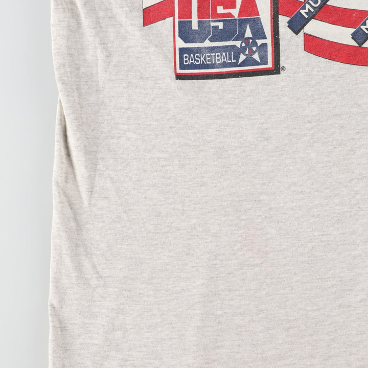 90'S Barcelona Olympics 1992 DREAM TEAM Dream Team Double-sided Printed T-shirt Made in USA Men's M Vintage /eaa425751
