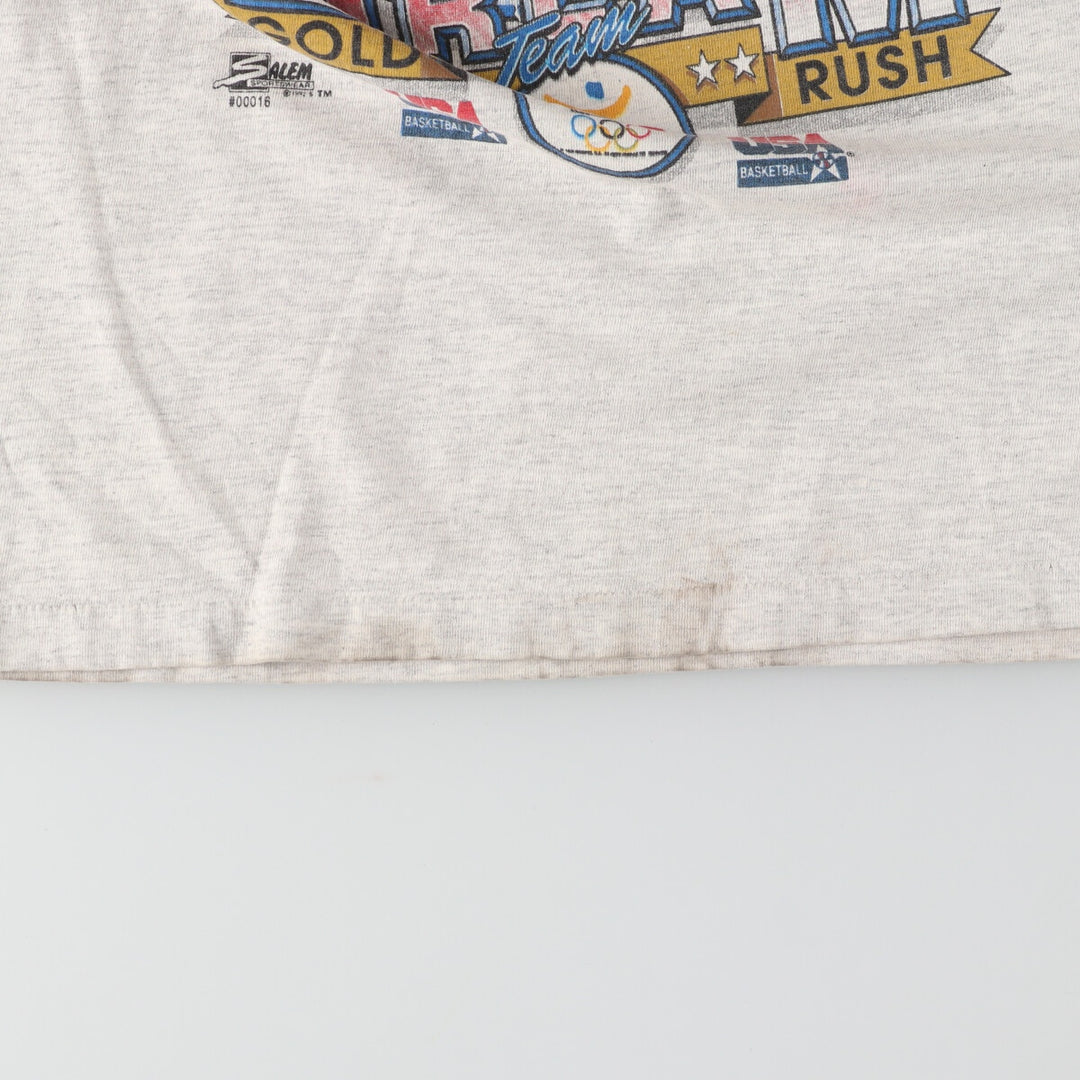 90'S Barcelona Olympics 1992 DREAM TEAM Dream Team Double-sided Printed T-shirt Made in USA Men's M Vintage /eaa425751