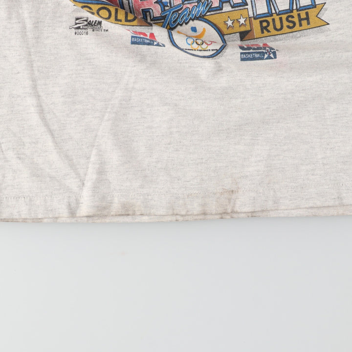 90'S Barcelona Olympics 1992 DREAM TEAM Dream Team Double-sided Printed T-shirt Made in USA Men's M Vintage /eaa425751