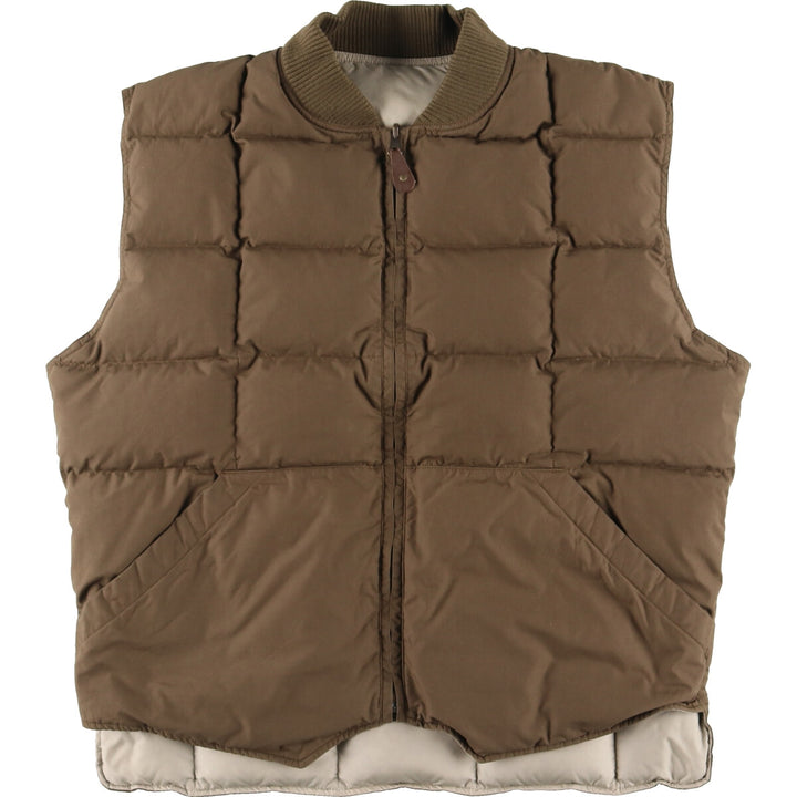 00'S Eddie Bauer Reversible Goose Down Vest Men's L /eaa426068