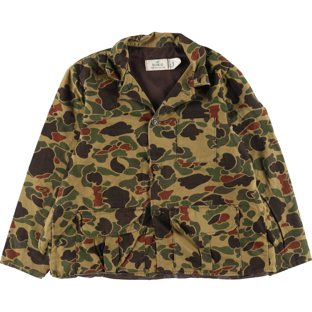 80's RED HEAD camouflage pattern duck hunter camo hunting jacket men's XL vintage /eaa426091