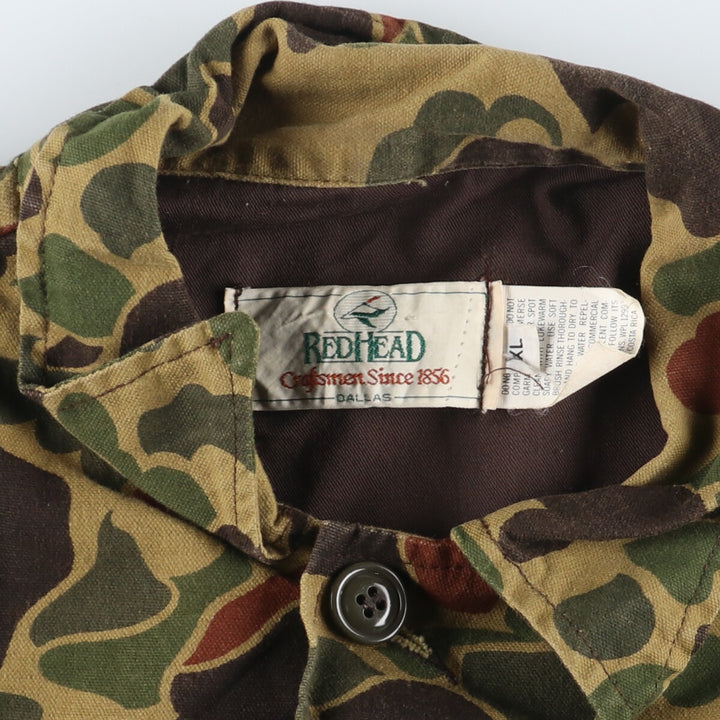 80's RED HEAD camouflage pattern duck hunter camo hunting jacket men's XL vintage /eaa426091