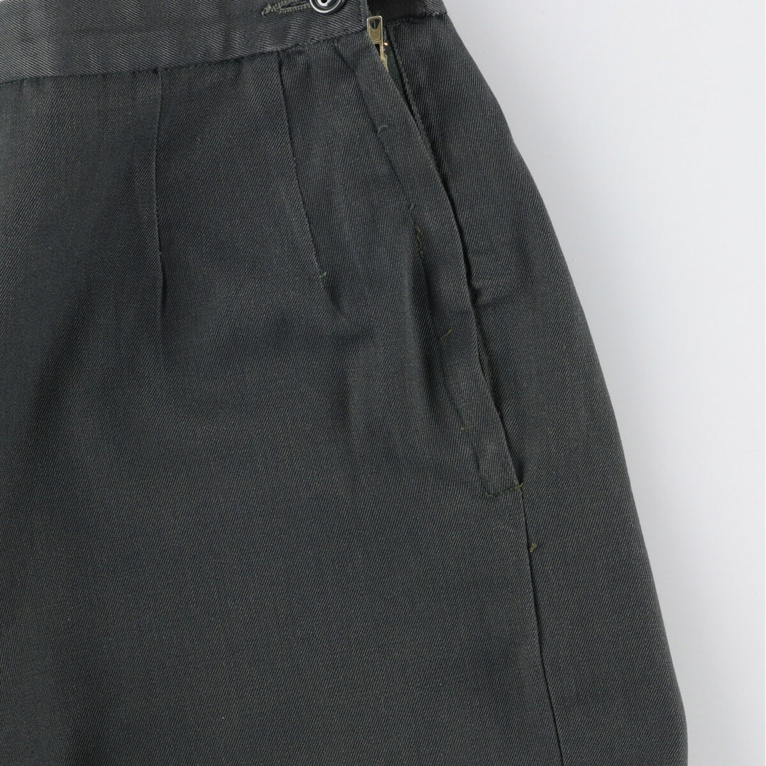 00'S SLACKS WMNS POLYESTER WOOL 2-pleat slacks pants 12R Women's L (w29) /eaa426115