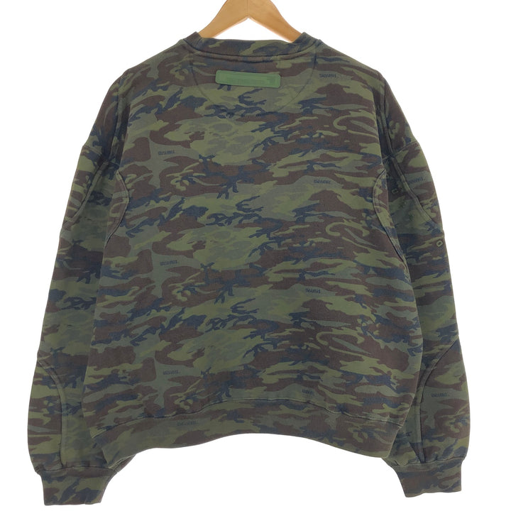 BULLROT WEAR Camouflage Pattern Logo Sweatshirt Trainer Men's L /eaa426345