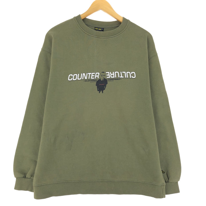 COUNTER Double-sided Print Sweatshirt Trainer Men's L Vintage /eaa426365