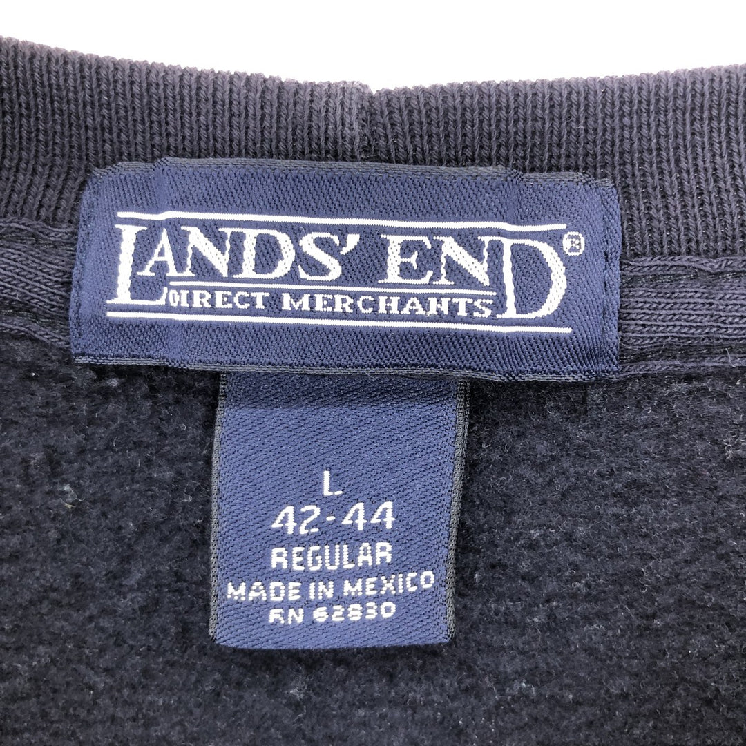 LANDS' END Sweatshirt, Trainer, Men's, L /eaa426381